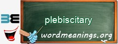 WordMeaning blackboard for plebiscitary